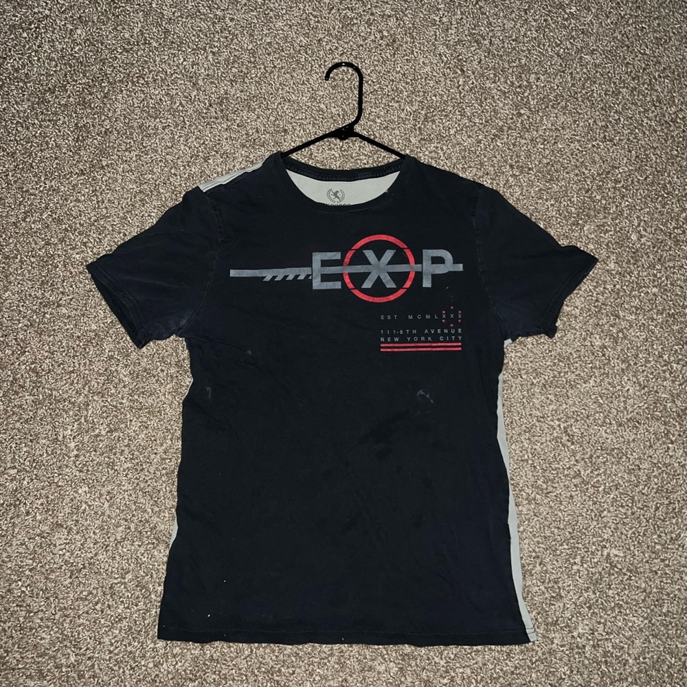 Express Vintage OG Black Grey Red Graphic T Shirt